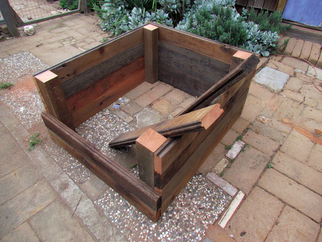 Assembling the raised bed
